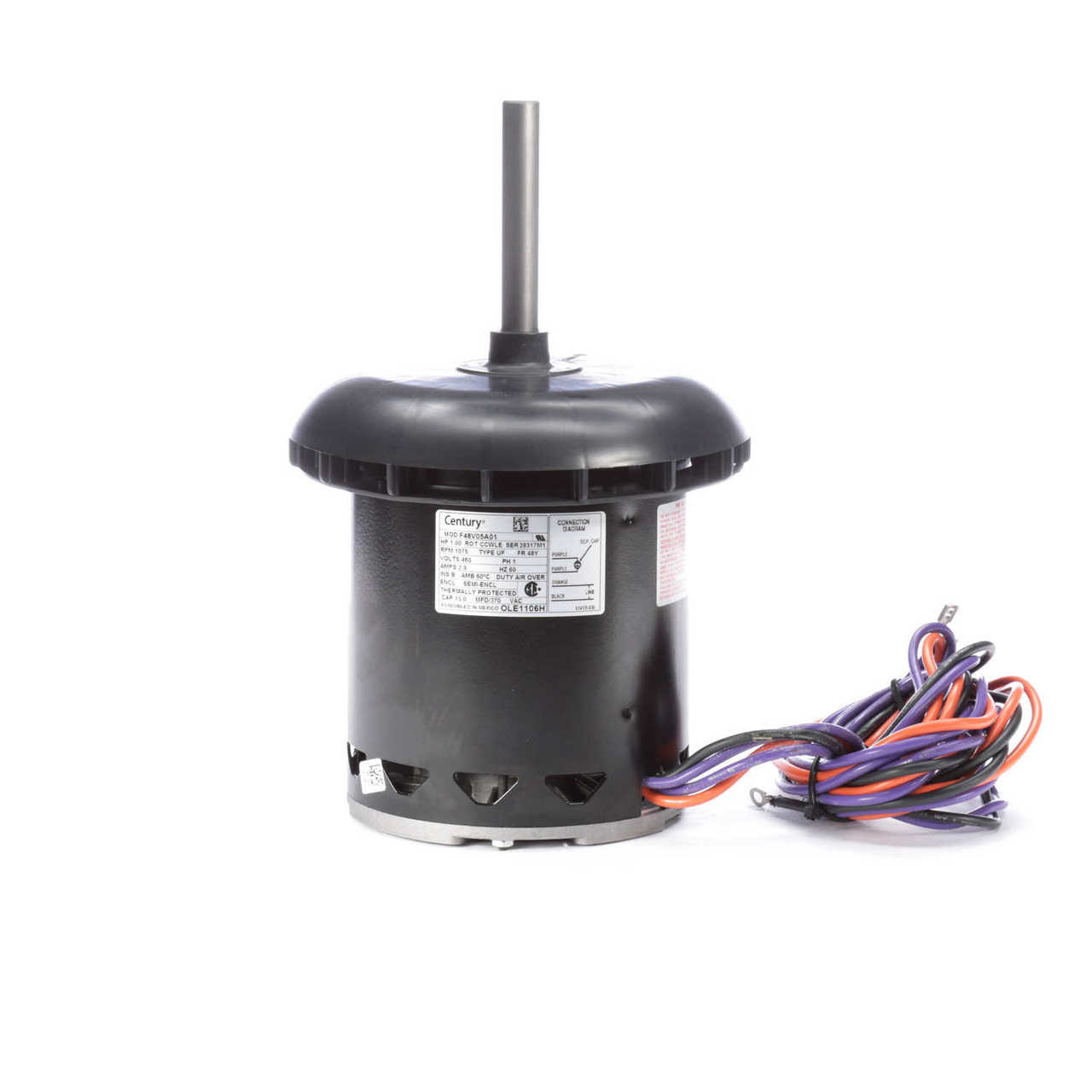 OLE1106H Century Lennox Condenser Motor (88C7301) 1 hp 1075 RPM