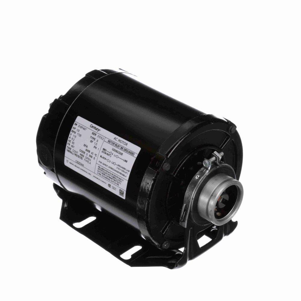 CB2034A Century Carbonator Pump Motor 1/3 hp 1725 RPM 115 Volts