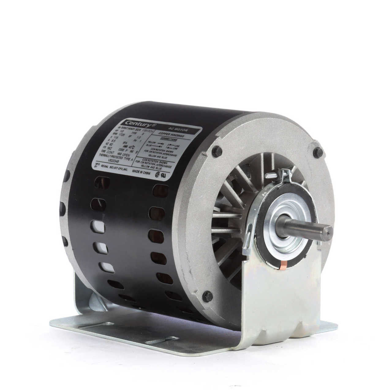 VB2034B Century Evaporative Cooler Motor 1/3 hp 1725 RPM 56Z