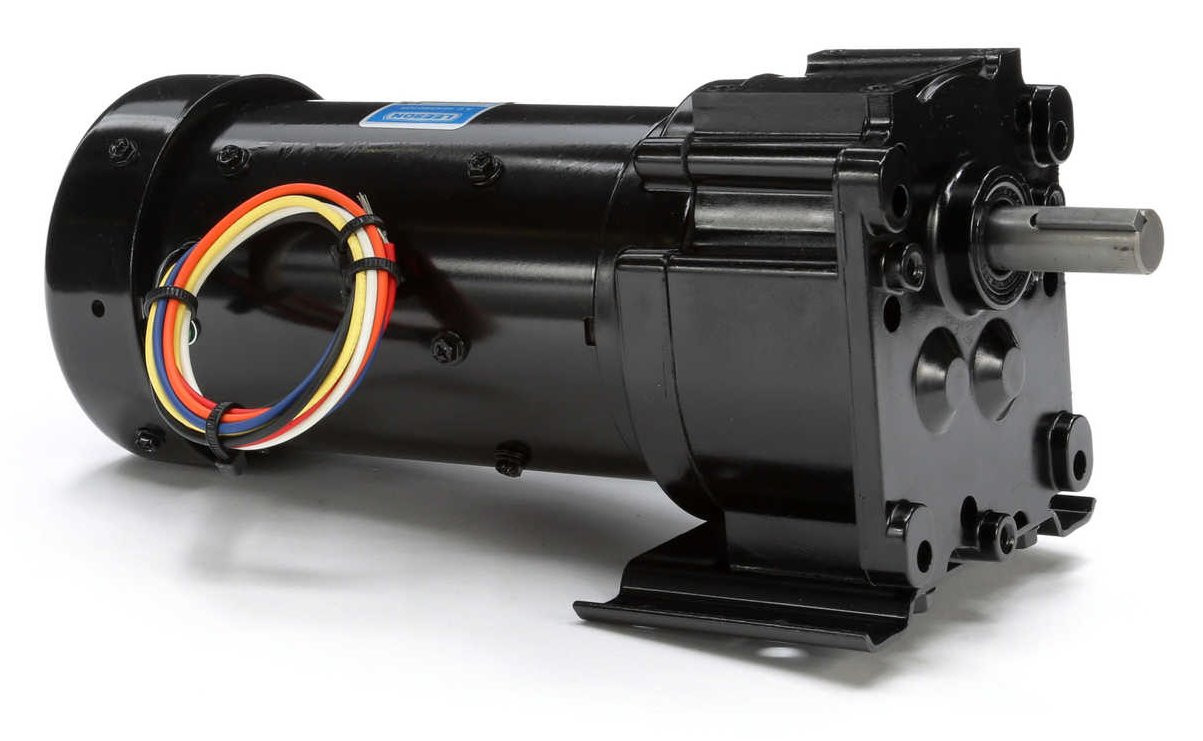 Leeson Parallel Shaft 1/6 hp, 40 RPM TEFC 115/230V Electric Gear Motor