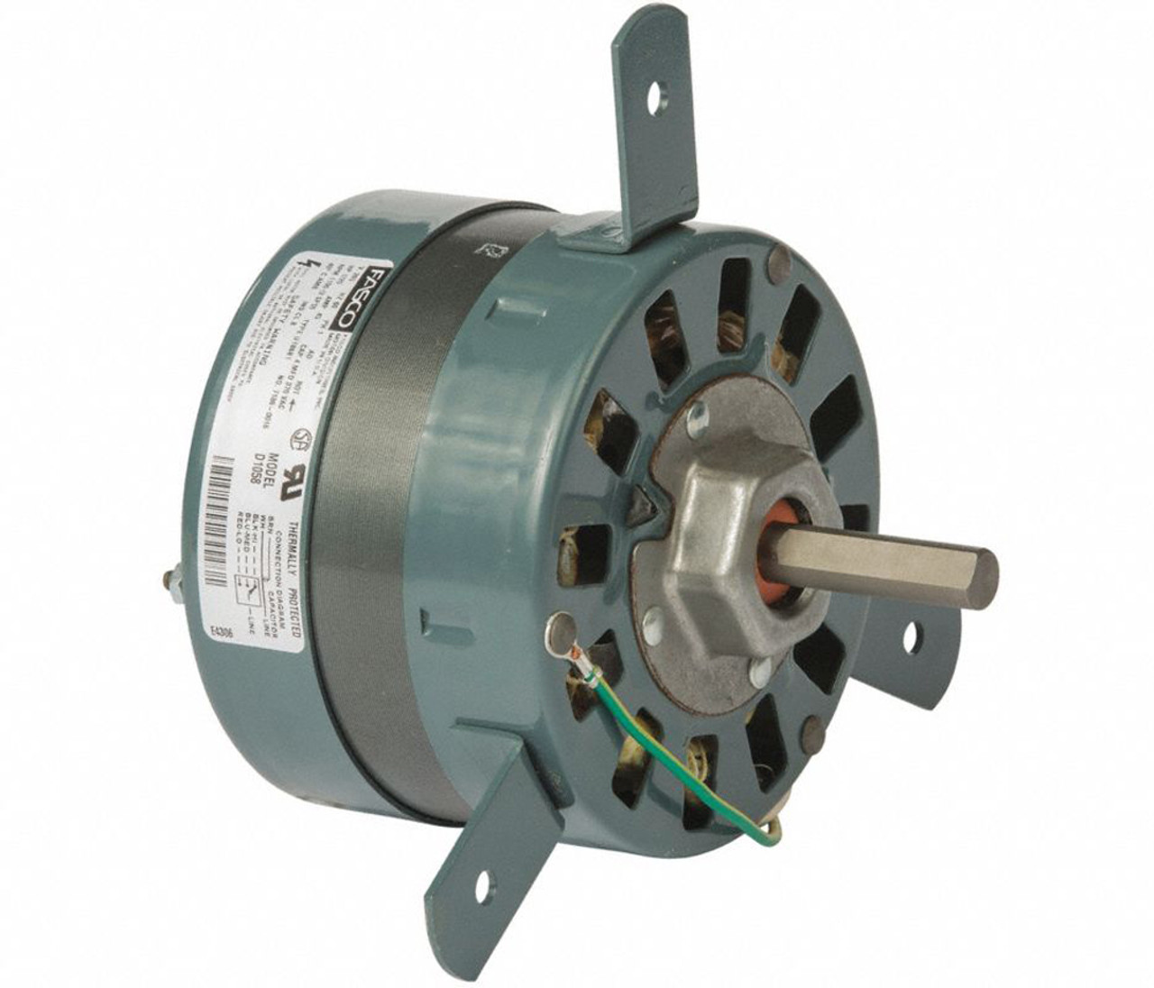 Franklin Electric 1/5 HP Electric Motor Two Speed Reversible Double Shaft 