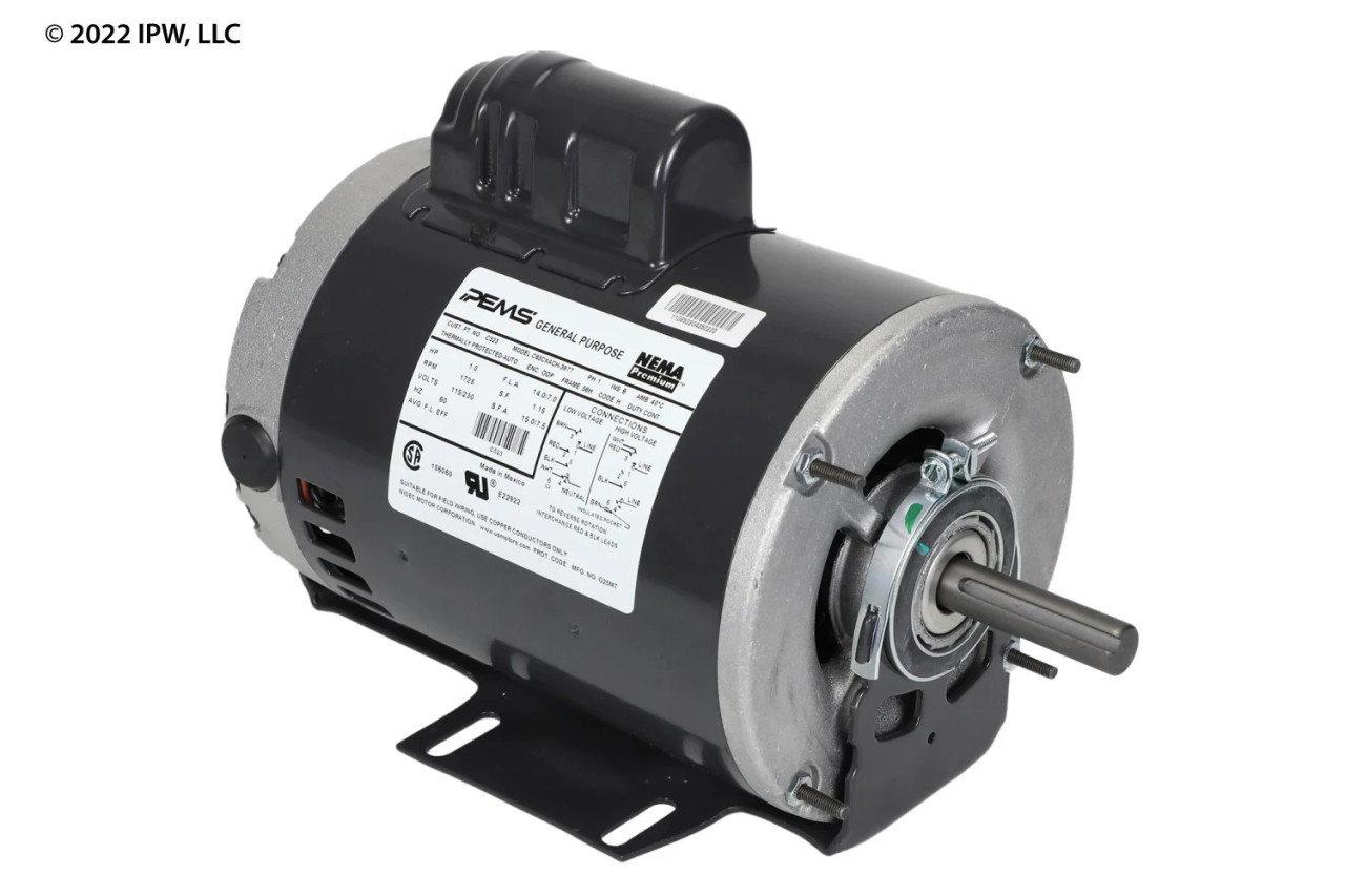 C523 Century OEM Aftermarket Replacement Motor- 1 hp 1725 RPM 56Z Frame  115/208-230V 60