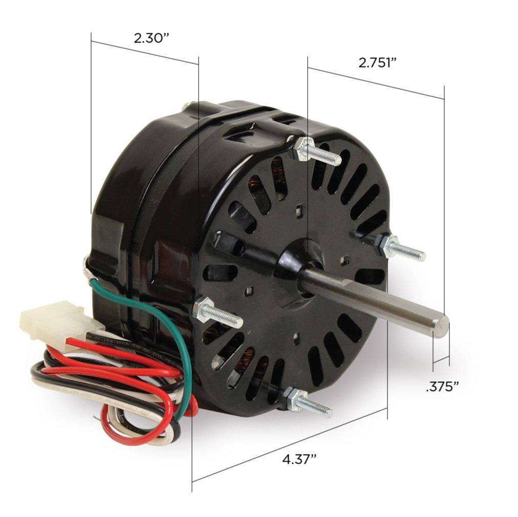615053 Loren Cook Vent Fan Motor 1/14 hp 1500 RPM 2 Speed 115 Volts