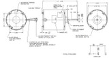3402 Nidec | Carrier Condenser Motor K055SWG7925013B  1/10 hp, 1100 RPM, 208-230V by US Motors