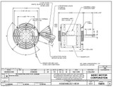 1696 Nidec | 3/4 hp 1625 RPM 3-Speed 115V; 5.6" Blower Motor