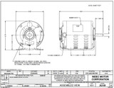 4115 Nidec | 3/4 hp 1725 RPM 1-Speed 115/230V; 6.5" Blower Motor