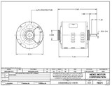 6768 Nidec | 1/2 hp 1725 RPM 1-Speed 115V; 6.5" Evaporative Cooler Motor