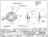 5489 Nidec | 3/4 hp 1075 RPM 1-Speed 208-230/460V; 5.6" Condenser Motor