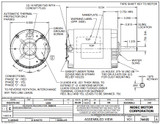 8101 Nidec | 1 hp 900 RPM 440-460V; Poultry Fan Motor