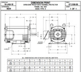 D7P1D Nidec | 7.5 hp 3600 RPM 184T Frame 208-230/460V ODP Motor Electric Motor Nidec