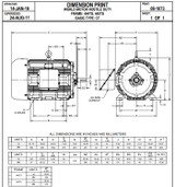 HD125P1FS Nidec | 125 hp 3600 RPM 444TS Frame 460V TEFC Nidec Electric Motor