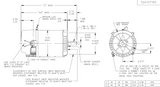 C1081 Marathon 1/3 hp 2-Compartment Jet Pump Motor 3600 RPM 115/230V ODP 56C Frame (no base)