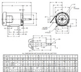 UJ32P1GM US Motors 1 1/2 hp 3600 RPM  3-phase 143JM Frame 575V Close-Coupled Pump Motor