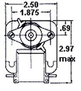 Fasco K110 Motor | Fasco C-Frame Vent Fan Motor .77 amps 3000 RPM 115V (CCW rotation)
