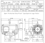 DTP0156 TECO Westinghouse 15 hp 1200 RPM 284/286T Frame 230/460V ODP 3-Phase Motor