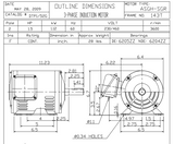 DTP1/52G TECO Westinghouse 1 1/2 hp 3600 RPM 143/145T Frame 230/460V ODP 3-Phase SGR Motor