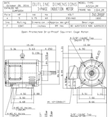 DJMP0054 TECO Westinghouse 5 hp 1800 RPM 182/184JM Frame 230/460V ODP Close-Coupled 3-Phase Motor