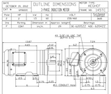 GP0022C TECO Westinghouse C-Face 2 hp 3600 RPM 143/145TC Frame 230/460V TEFC 3-Phase Motor