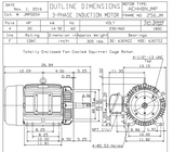 JMP0204 TECO Westinghouse 20 hp 1800 RPM 254/256JM Cast Iron Frame 230/460V TEFC Close-Coupled 3-Phase Motor