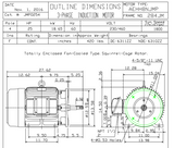 JMP0254 TECO Westinghouse 25 hp 1800 RPM 284JM Cast Iron Frame 230/460V TEFC Close-Coupled 3-Phase Motor