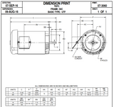 U1P1DCR Nidec 1 hp 3600 RPM 56C Frame (No Base) 208-230/460V TEFC 3-Phase Electric Motor