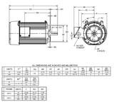 U20P2DCR Nidec 20 hp 1800 RPM 256TC Frame (No Base) 208-230/460V TEFC 3-Phase Electric Motor