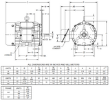 HD32P1H Nidec 1 1/2 hp 3600 RPM 143T Frame (Rigid Base) 200-208V TEFC 3-Phase Electric Motor