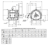 HD32P3H Nidec 1 1/2 hp 1200 RPM 182T Frame (Rigid Base) 200-208V TEFC 3-Phase Electric Motor