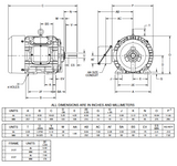 HD5P3H Nidec 5 hp 1200 RPM 215T Frame (Rigid Base) 200-208V TEFC 3-Phase Electric Motor