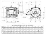 HD30P2H Nidec 30 hp 1800 RPM 286T Frame (Rigid Base) 200-208V TEFC 3-Phase Electric Motor
