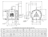 8D32P2C Nidec 1 1/2 hp 1800 RPM 145T Frame (Rigid Base) 460V TEFC 3-Phase Inverter Duty Electric Motor