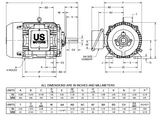 8D15P3C Nidec 15 hp 1200 RPM 284T Frame (Rigid Base) 460V TEFC 3-Phase Inverter Duty Electric Motor
