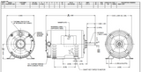 D12P3AH Nidec 1/2 hp 1200 RPM 56H Frame (Rigid Base) 208-230/460V ODP 3-Phase Electric Motor