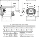 D10P3G Nidec 10 hp 1200 RPM 256T Frame (Rigid Base) 575V ODP 3-Phase Electric Motor