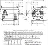 D20P1H Nidec 20 hp 3600 RPM 254T Frame (Rigid Base) 200V ODP 3-Phase Electric Motor