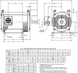 D20P1G Nidec 20 hp 3600 RPM 254T Frame (Rigid Base) 575V ODP 3-Phase Electric Motor