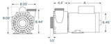 AKO15SS | 1.5 hp 1-Speed 115/230V Genesis Spa Pumps 48 Frame Aqua-Flo model EX2, XP2, XP2e