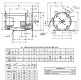 D7P1DC Nidec 7 1/2 hp 3600 RPM 184TC Frame (Rigid Base) 208-230/460V ODP 3-Phase Electric Motor