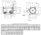 D7P2DC Nidec 7 1/2 hp 1800 RPM 213TC Frame (Rigid Base) 208-230/460V ODP 3-Phase Electric Motor