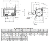 D10P1DC Nidec 10 hp 3600 RPM 213TC Frame (Rigid Base) 208-230/460V ODP 3-Phase Electric Motor