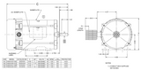 XS12SA3A Nidec 1/2 hp 1200 RPM 56 Frame (Rigid Base) 208-230/460V TEFC 3-Phase Hazardous Duty Motor