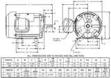 X2P2B Nidec 2 hp 1800 RPM 145T Frame (Rigid Base) 230/460V TEFC 3-Phase Hazardous Duty Motor