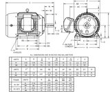 X25P1BS Nidec 25 hp 3600 RPM 284TS Frame (Rigid Base) 230/460V TEFC 3-Phase Hazardous Duty Motor