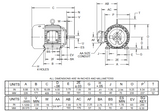YC5P1B Nidec 5 hp 3600 RPM 184T Frame (Rigid Base) 230/460V TEFC 3-Phase Div 1 Hazardous Duty Motor