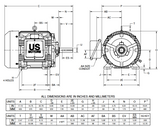 A25P4C Nidec 25 hp 900 RPM 365 U Frame (Rigid Base) 460V TEFC 3-Phase Automotive Duty Motor