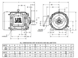 A30P1CS Nidec 30 hp 3600 RPM 326 US Frame (Rigid Base) 460V TEFC 3-Phase Automotive Duty Motor