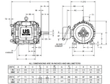 CVW5V3B6 Nidec 5 hp 1200 RPM 215T Frame (Rigid Base) 230/460V TEAO 3-Phase Cooling Tower Motor