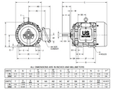 CW10V2E2 Nidec 10 hp 1800 RPM 215T Frame (Rigid Base) 230/460V TEFC 3-Phase Cooling Tower Motor