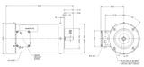 WDP2P2ACR Nidec 2 hp 1800 RPM 145TC Frame (No Base) 208-230/460V TENV 3-Phase Washdown Motor