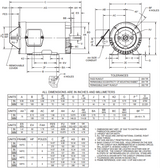 UN32T2BC Nidec 1 1/2 hp 1800 RPM 145TC (Rigid Base) 230/460V TENV Vector-Duty 3-Phase Motor